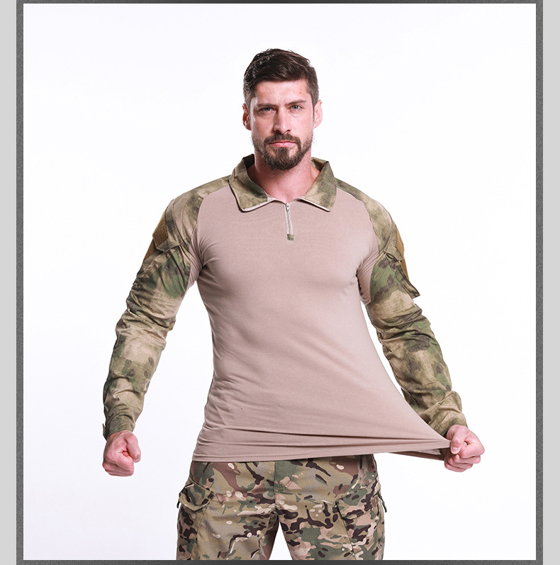 Mege Tactical Shirt Camouflage Army Military Battle Combat Shirt Airsoft Paintball Camisa Militar Special Forces Costume Plusize