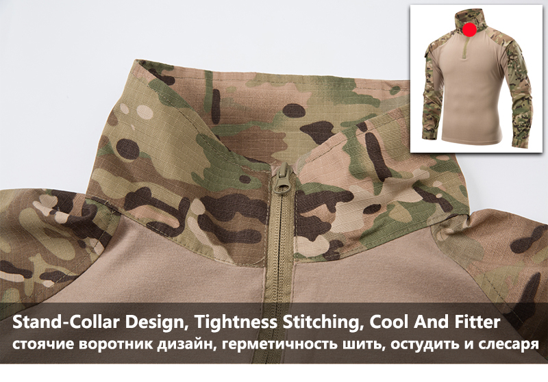 Mege Tactical Military Shooting Uniform Set Camouflage G3 Combat Shirts Cargo Pants With Knee Pads Airsoft Paintball Clothing