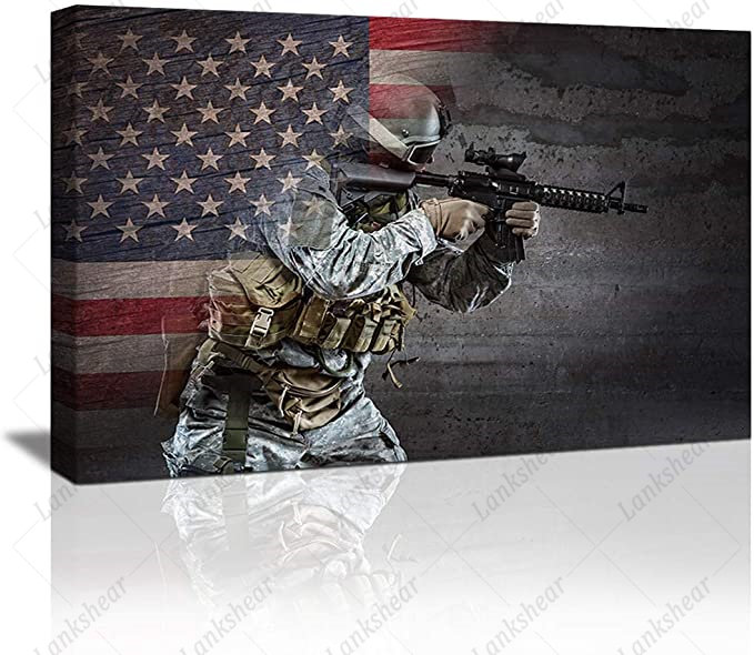USA Flag Wall Art Canvas Prints American US Military Soldiers Army Retro Poster Vintage Painting Patriotic Mural Home Decoration USA Flag Wall Art Canvas Prints American US Military Soldiers Army Retro Poster Vintage Painting Patriotic Mural Home Decoration
