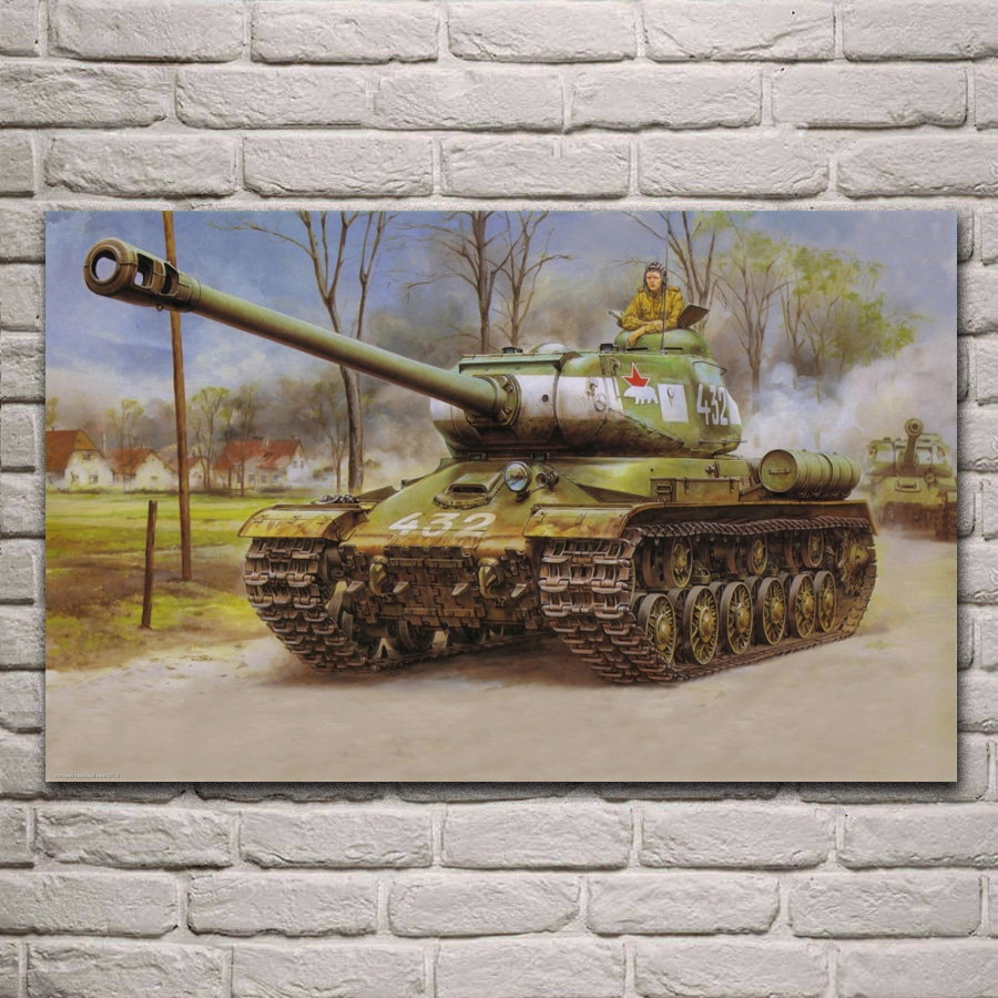 Military IS battle tank figure artwork fabric posters on the wall picture home art living room decoration KF854
