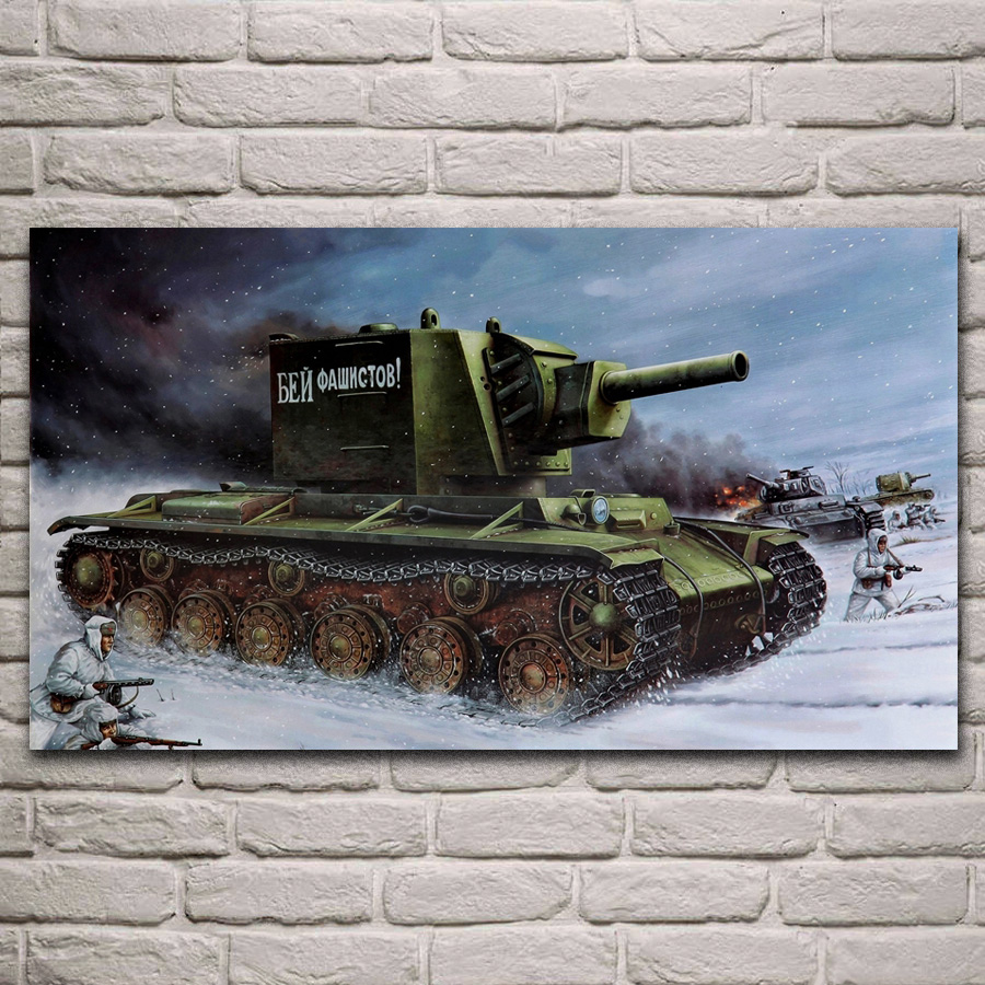 soviet heavy assault tank tower mt 1 military artwork fabric posters on the wall picture home art living room decoration KH710