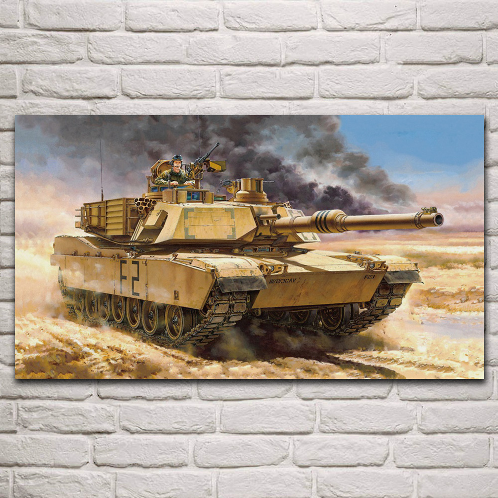 M1 Abrams desert battle tank military artwork fabric posters on the wall picture home art living room decoration art KQ674 M1 Abrams desert battle tank military artwork fabric posters on the wall picture home art living room decoration art KQ674