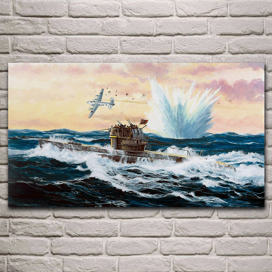 type vii c 41 submarine kriegsmarine sea battle posters on the wall picture home living room decoration for bedroom KH824 type vii c 41 submarine kriegsmarine sea battle posters on the wall picture home living room decoration for bedroom KH824