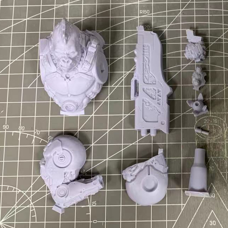 1/10 Resin Bust Of The Gorilla Mechanic Silverback Enzo Model Unpainted 1/10 Resin Bust Of The Gorilla Mechanic Silverback Enzo Model Unpainted