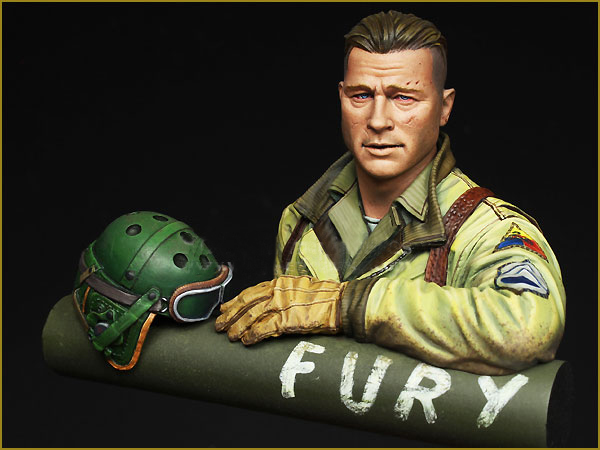 1:10Scale Die-cast Resin Movie Fury Brad Pitt Character Scene Model Resin Assembly Model Free Shipping