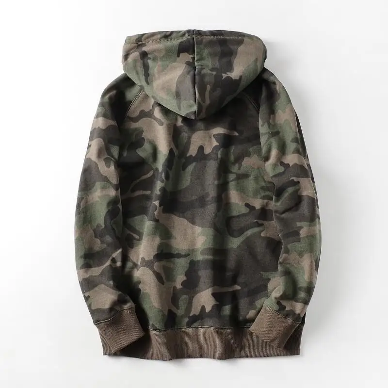 Spring Autumn 2022 Outdoor Zipper Cardigan Camouflage Hoodie Raglan Sleeve Loose Cotton Lady Students Casual Coat Women