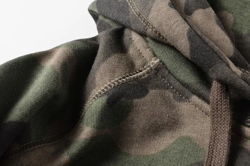 Spring Autumn 2022 Outdoor Zipper Cardigan Camouflage Hoodie Raglan Sleeve Loose Cotton Lady Students Casual Coat Women