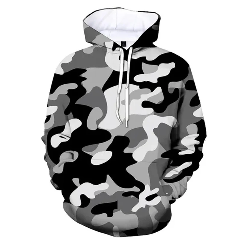 Camouflage Cosplay Hoodies Irregular Pattern Streak Pullover Sweatshirt Multi-size Color Sports Running Men's Autumn New Hooded
