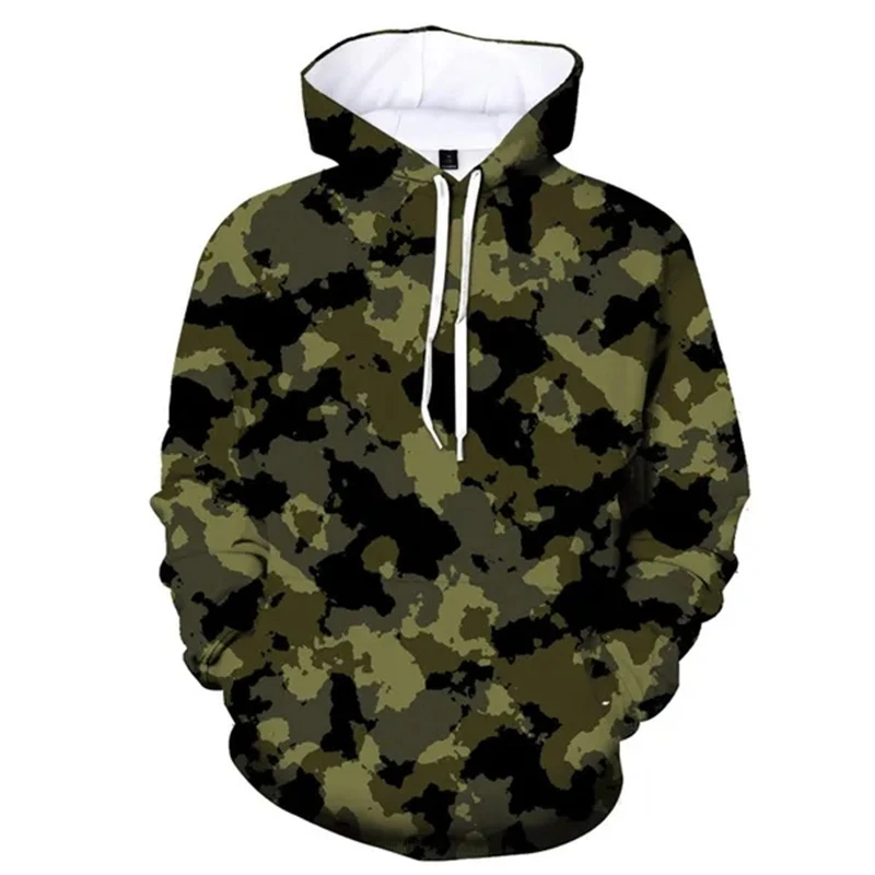 Camouflage Cosplay Hoodies Irregular Pattern Streak Pullover Sweatshirt Multi-size Color Sports Running Men's Autumn New Hooded