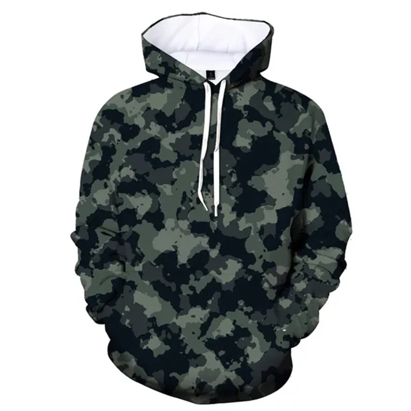 Camouflage Cosplay Hoodies Irregular Pattern Streak Pullover Sweatshirt Multi-size Color Sports Running Men's Autumn New Hooded