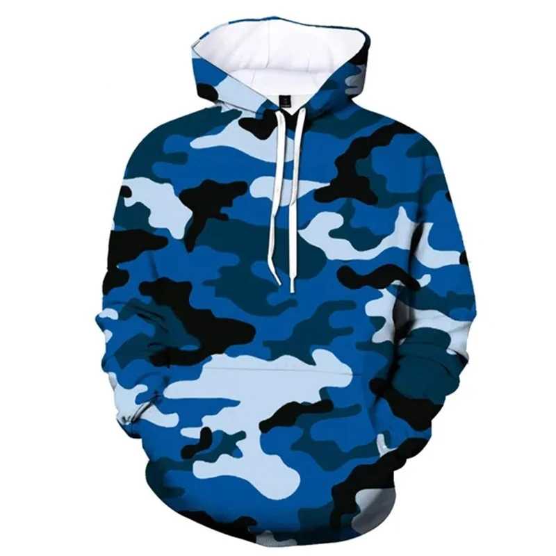 Camouflage Cosplay Hoodies Irregular Pattern Streak Pullover Sweatshirt Multi-size Color Sports Running Men's Autumn New Hooded