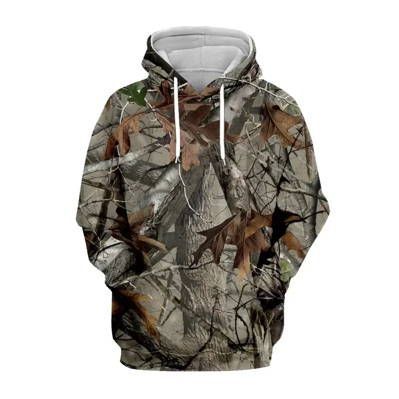 2021 Spring And Autumn Maple Leaves Camouflage 3D Hoodies Men Women Outdoor Fishing Camping Hunting Clothing Unisex Hooded Coats