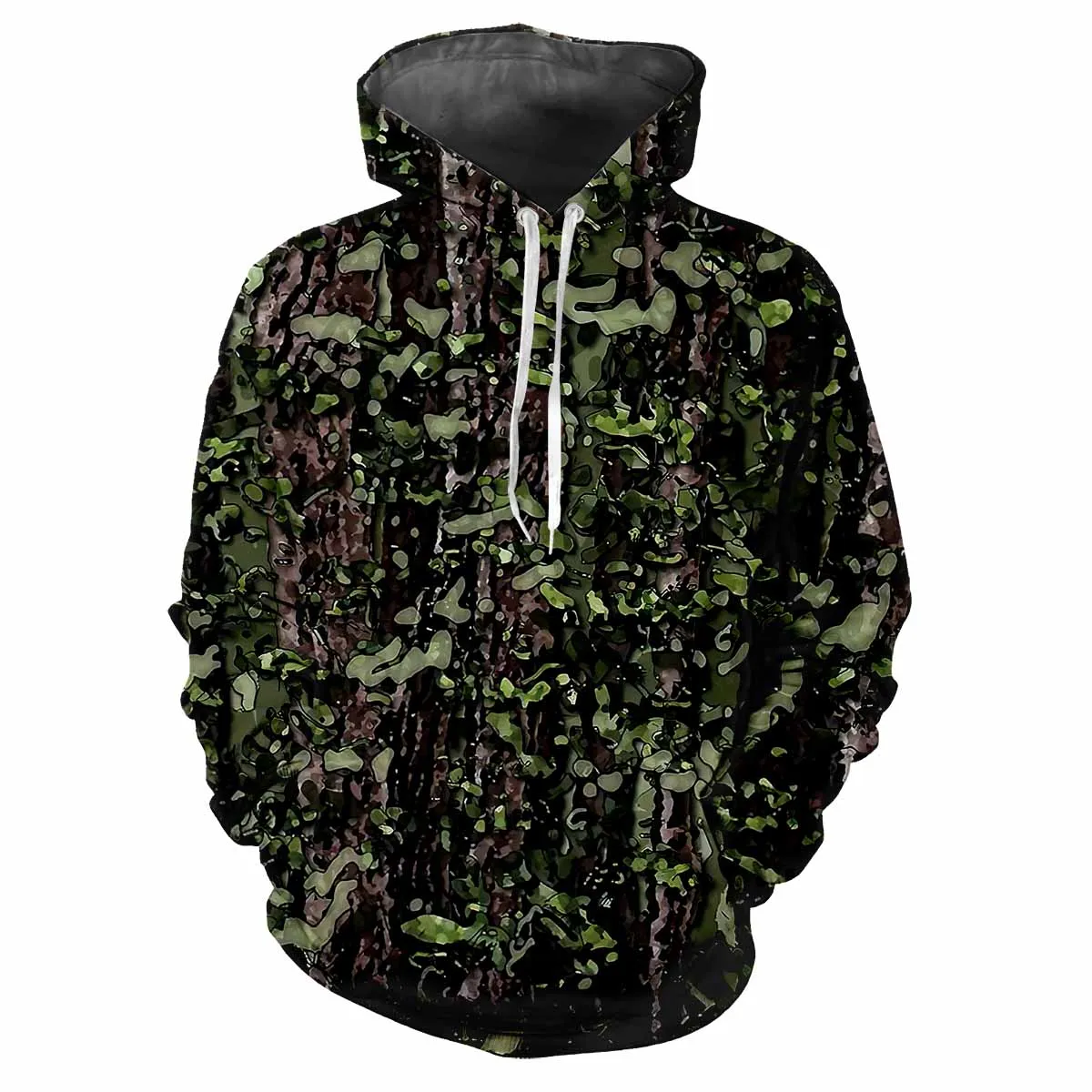 Forest Camouflage Hunting Animals Outdoor Camouflage Spring Autumn Men's Hoodie Street Trend Loose Comfortable Casual Clothing Forest Camouflage Hunting Animals Outdoor Camouflage Spring Autumn Men's Hoodie Street Trend Loose Comfortable Casual Clothing