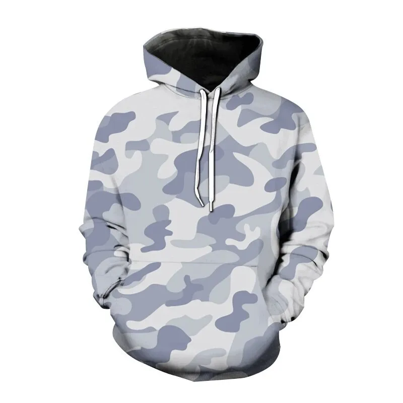 2023 New Versatile Hoodies Camouflage 3D Print Hooded Sweatshirt Pullover Men Fashion Hoodie Harajuku Street Style Sweatshirt
