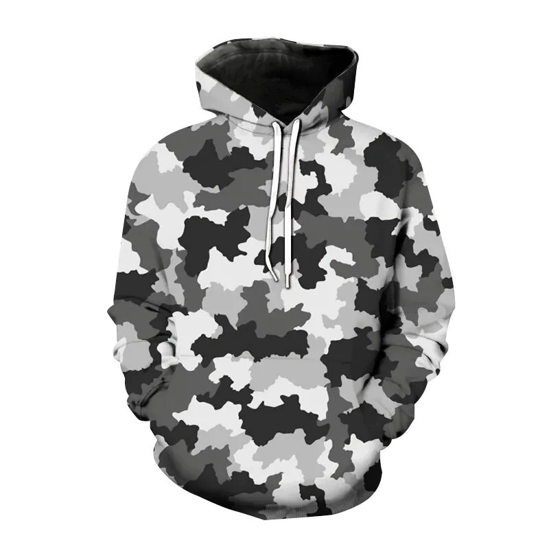 2023 New Versatile Hoodies Camouflage 3D Print Hooded Sweatshirt Pullover Men Fashion Hoodie Harajuku Street Style Sweatshirt
