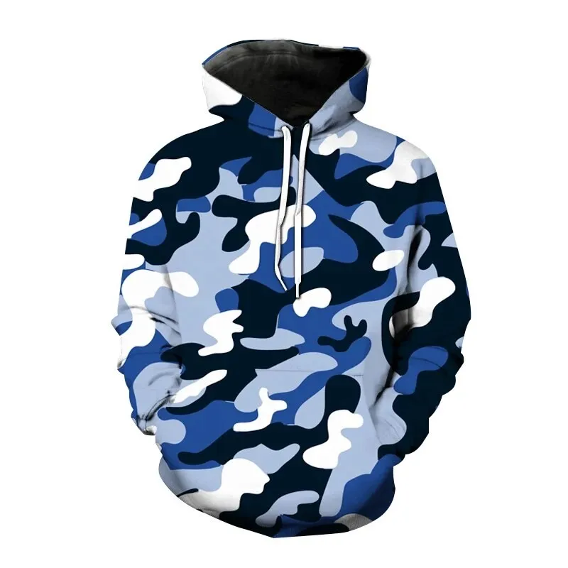 2023 New Versatile Hoodies Camouflage 3D Print Hooded Sweatshirt Pullover Men Fashion Hoodie Harajuku Street Style Sweatshirt