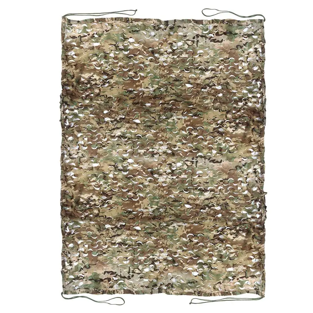 Outdoor Hunting Hidden Net 1.5 * 2m Mountain Camping Desert Tactical Hidden Camouflage Net Courtyard Shading Equipment Protect