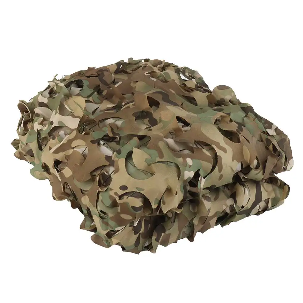 Outdoor Hunting Hidden Net 1.5 * 2m Mountain Camping Desert Tactical Hidden Camouflage Net Courtyard Shading Equipment Protect