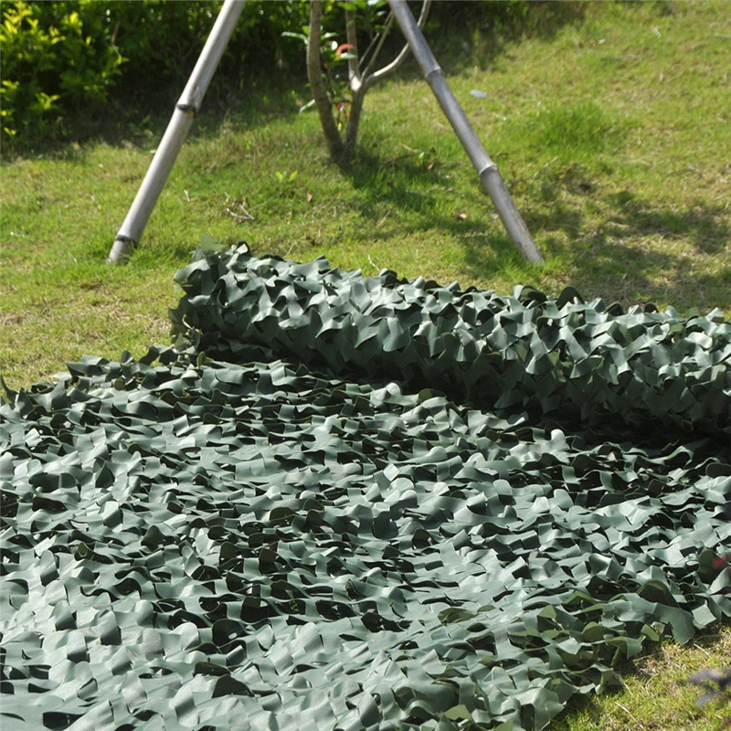 1.5*4M Camouflage Net Hunting Blind Camping Tent 150D Polyester Sun Shelter Car Cover Outdoor Camping Hunting Fishing SunShade