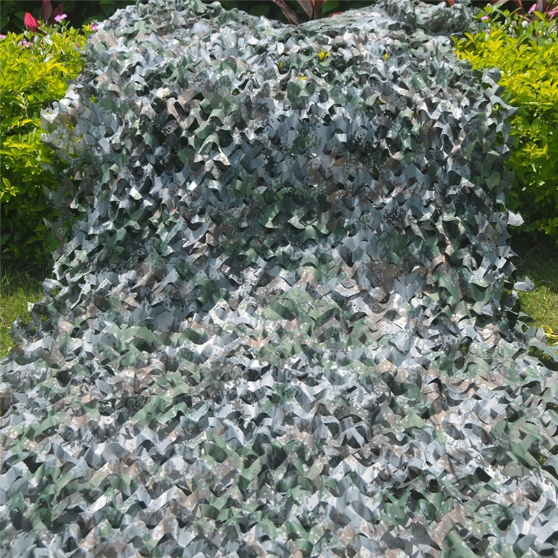 1.5*4M Camouflage Net Hunting Blind Camping Tent 150D Polyester Sun Shelter Car Cover Outdoor Camping Hunting Fishing SunShade