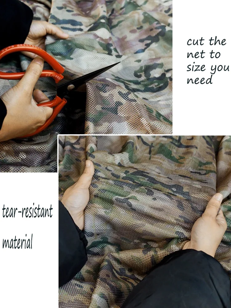 300D Camo Quiet Mesh Outdoor Camouflage Netting for Hunting Sunshade Anti-bird Camping Concealment Shooting Blindfold Decoration 300D Camo Quiet Mesh Outdoor Camouflage Netting for Hunting Sunshade Anti-bird Camping Concealment Shooting Blindfold Decoration