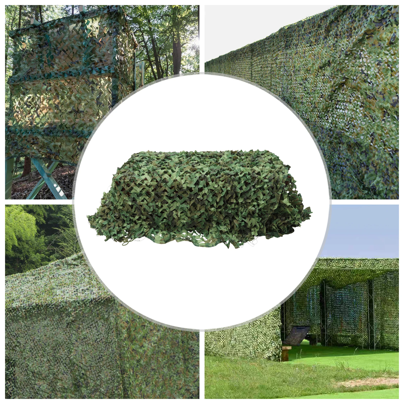 3*5M Camo Netting, Camouflage Net Blinds Great for Sunshade Camping Shooting Hunting etc.