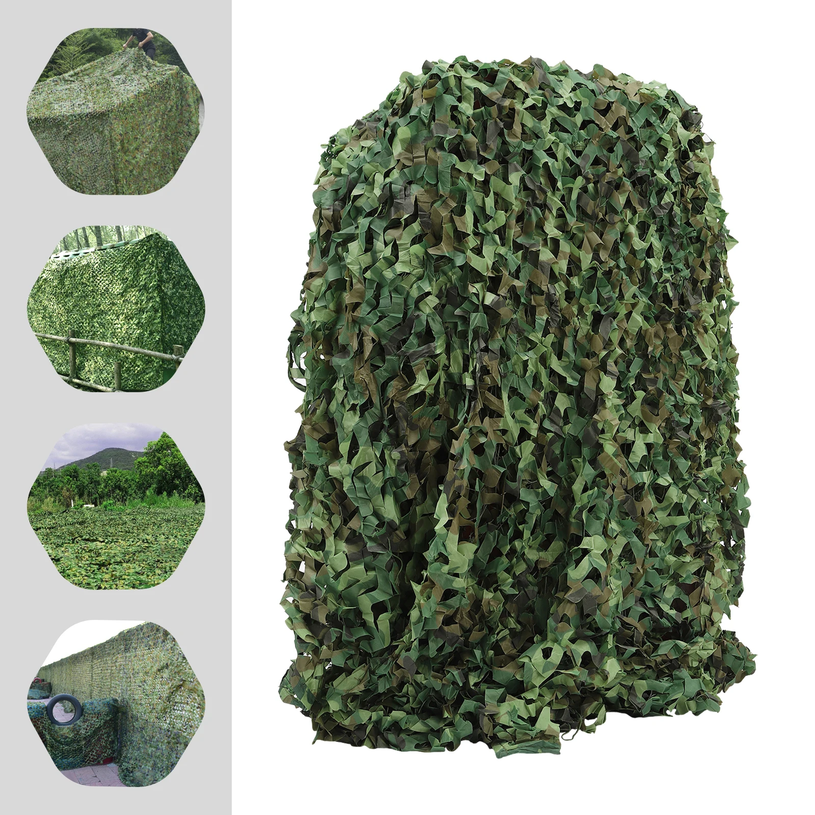 3*5M Camo Netting, Camouflage Net Blinds Great for Sunshade Camping Shooting Hunting etc.