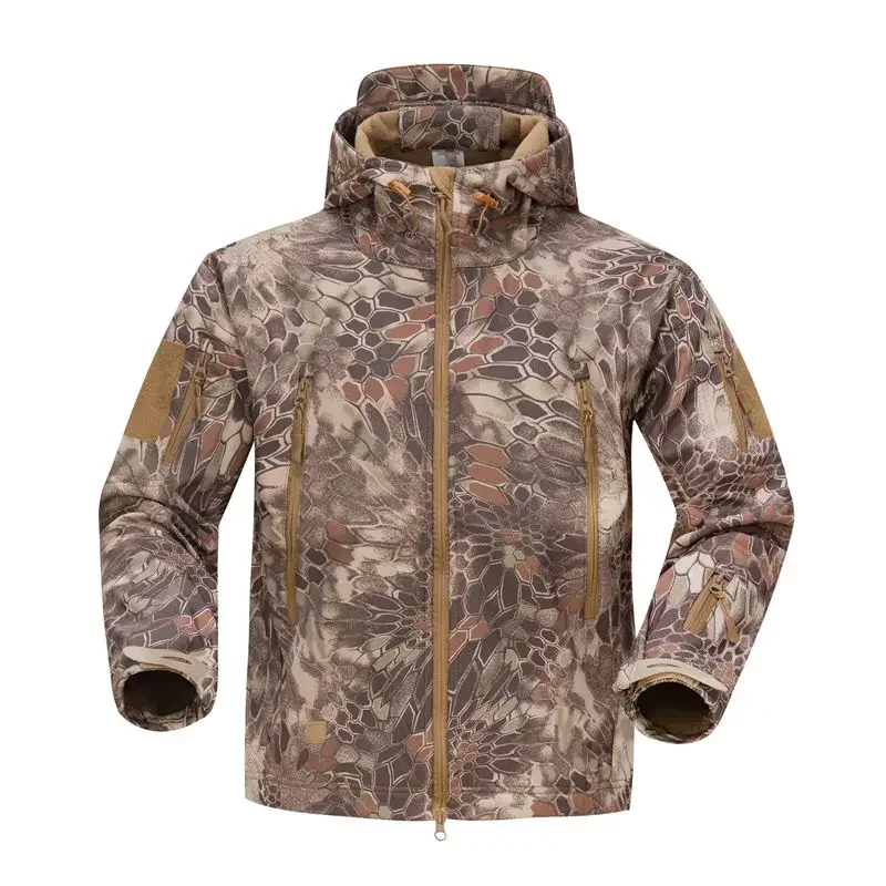 Hiking Jackets Autumn Men's Camouflage Fleece Jackets Tactical Clothing 2024 Men Camouflage Windbreakers