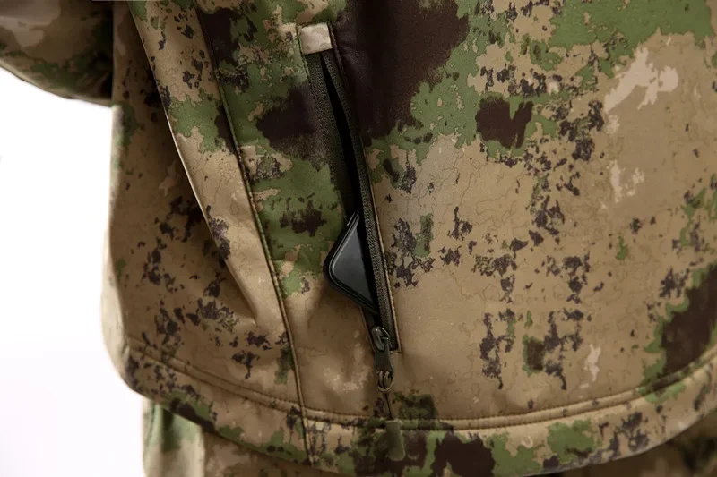 Hiking Jackets Autumn Men's Camouflage Fleece Jackets Tactical Clothing 2024 Men Camouflage Windbreakers