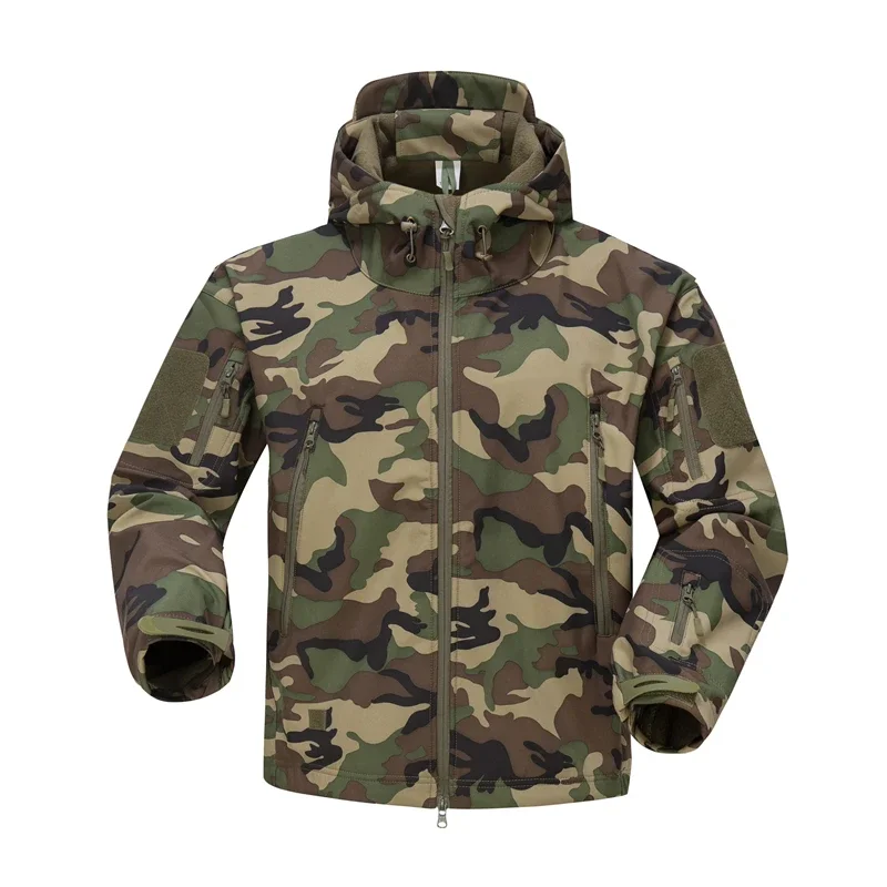 Hiking Jackets Autumn Men's Camouflage Fleece Jackets Tactical Clothing 2024 Men Camouflage Windbreakers
