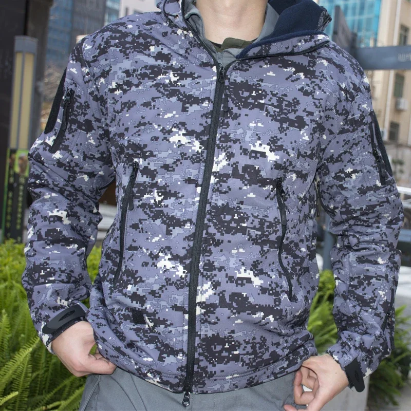 Hiking Jackets Autumn Men's Camouflage Fleece Jackets Tactical Clothing 2024 Men Camouflage Windbreakers