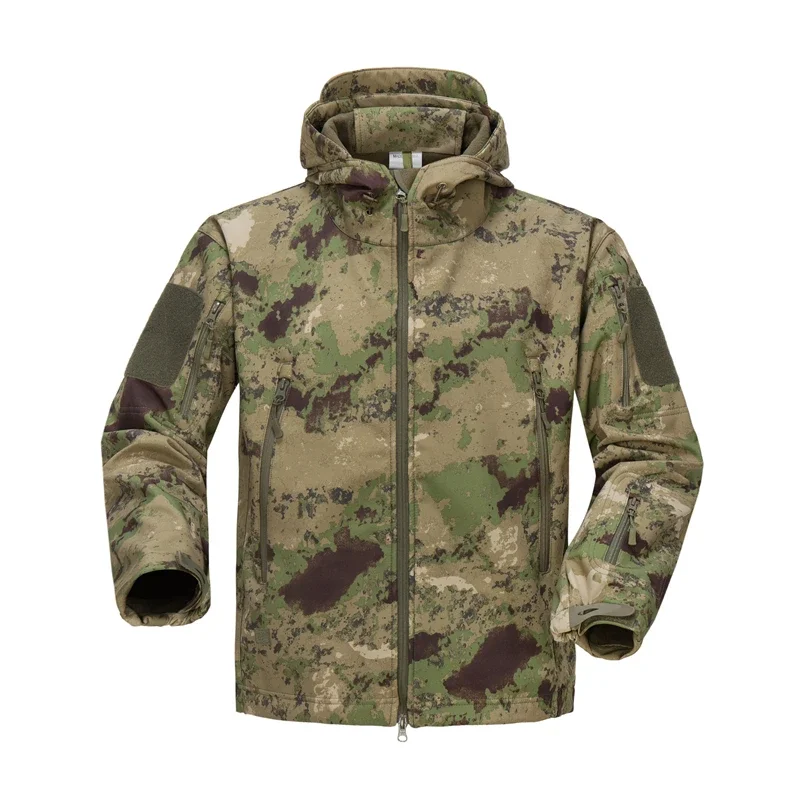 Hiking Jackets Autumn Men's Camouflage Fleece Jackets Tactical Clothing 2024 Men Camouflage Windbreakers