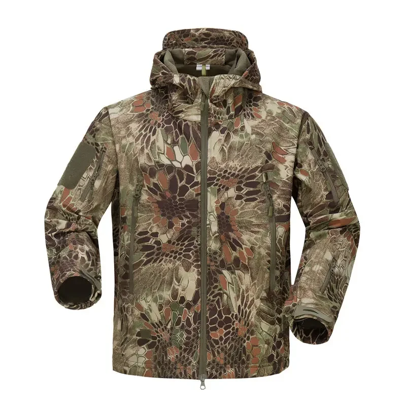 Hiking Jackets Autumn Men's Camouflage Fleece Jackets Tactical Clothing 2024 Men Camouflage Windbreakers