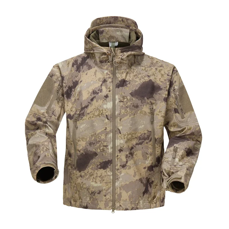 Hiking Jackets Autumn Men's Camouflage Fleece Jackets Tactical Clothing 2024 Men Camouflage Windbreakers