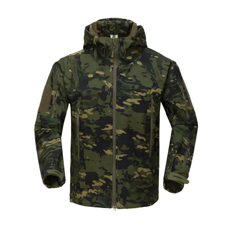 Hiking Jackets Autumn Men's Camouflage Fleece Jackets Tactical Clothing 2024 Men Camouflage Windbreakers