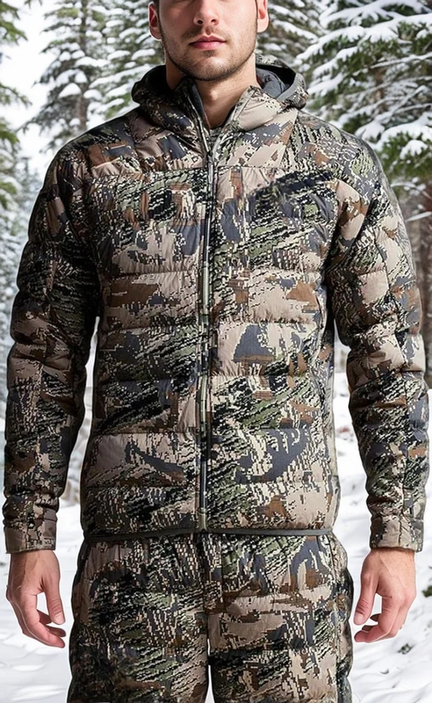 Ainfad Men's Kelvin light down jacket camouflage fishing hunting down wear Ainfad Men's Kelvin light down jacket camouflage fishing hunting down wear