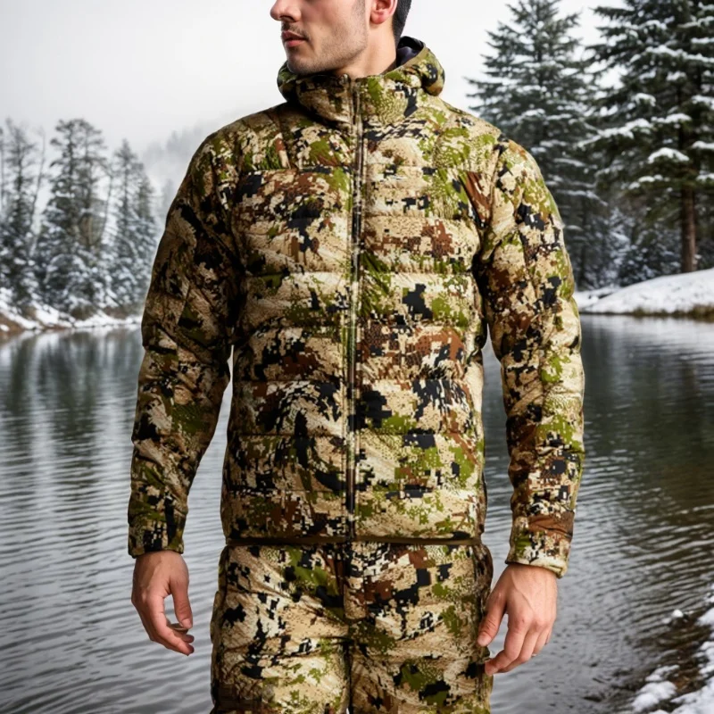 Ainfad Men's Kelvin light down jacket camouflage fishing hunting down wear Ainfad Men's Kelvin light down jacket camouflage fishing hunting down wear