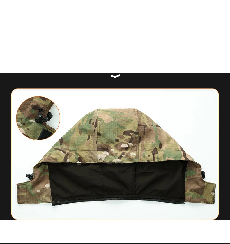 Autumn And Winter Men's Fleece Lined Jacket  Thick Warm Workwear Camouflage Windbreaker Outdoor Hiking Casual Jacket And Coats