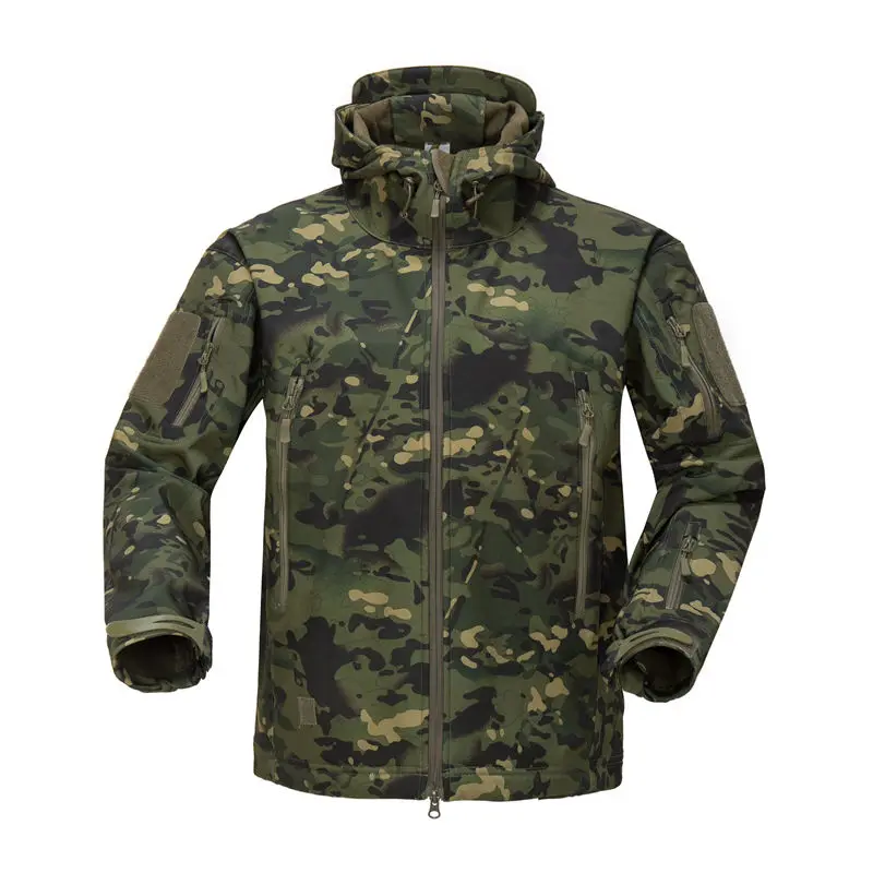 Shark Skin Soft Shell Tactical Jacket Waterproof Windbreaker Fleece Coat Hunt Clothes Camouflage New Hiking Jacket Shark Skin Soft Shell Tactical Jacket Waterproof Windbreaker Fleece Coat Hunt Clothes Camouflage New Hiking Jacket