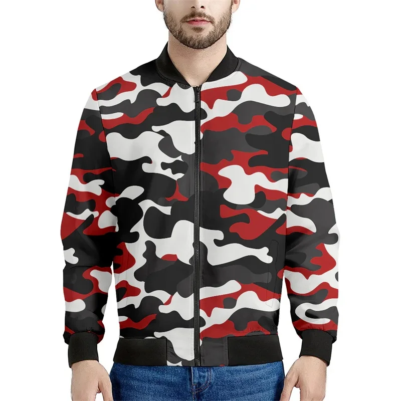 Men's Camouflage Print Zipper Jackets Clothes Casual Plus Size Bomber Jacket Coat Windbreaker Fashion Lightweight Sportswear Men's Camouflage Print Zipper Jackets Clothes Casual Plus Size Bomber Jacket Coat Windbreaker Fashion Lightweight Sportswear