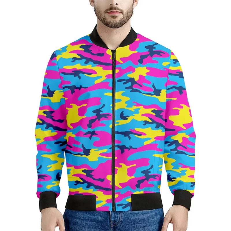 Men's Camouflage Print Zipper Jackets Clothes Casual Plus Size Bomber Jacket Coat Windbreaker Fashion Lightweight Sportswear Men's Camouflage Print Zipper Jackets Clothes Casual Plus Size Bomber Jacket Coat Windbreaker Fashion Lightweight Sportswear