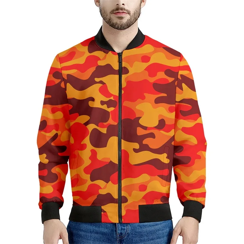 Men's Camouflage Print Zipper Jackets Clothes Casual Plus Size Bomber Jacket Coat Windbreaker Fashion Lightweight Sportswear Men's Camouflage Print Zipper Jackets Clothes Casual Plus Size Bomber Jacket Coat Windbreaker Fashion Lightweight Sportswear