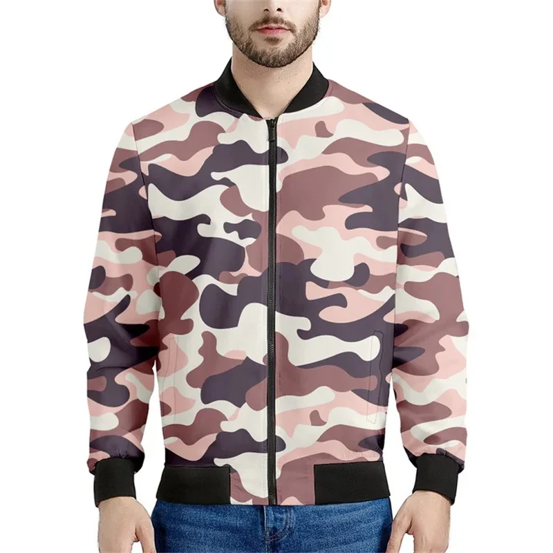 Men's Camouflage Print Zipper Jackets Clothes Casual Plus Size Bomber Jacket Coat Windbreaker Fashion Lightweight Sportswear Men's Camouflage Print Zipper Jackets Clothes Casual Plus Size Bomber Jacket Coat Windbreaker Fashion Lightweight Sportswear