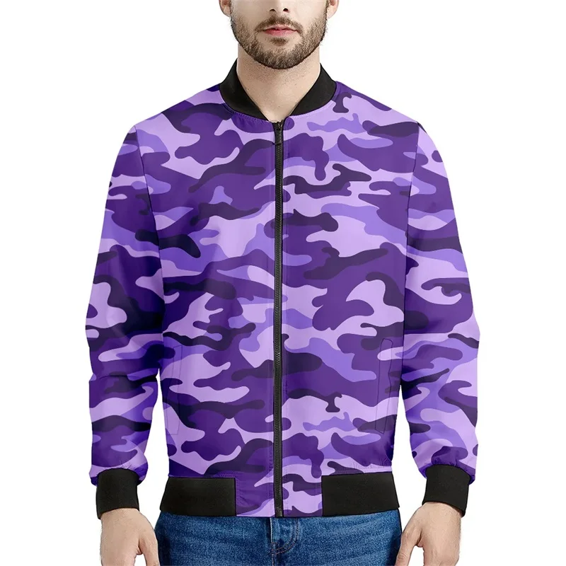 Men's Camouflage Print Zipper Jackets Clothes Casual Plus Size Bomber Jacket Coat Windbreaker Fashion Lightweight Sportswear Men's Camouflage Print Zipper Jackets Clothes Casual Plus Size Bomber Jacket Coat Windbreaker Fashion Lightweight Sportswear