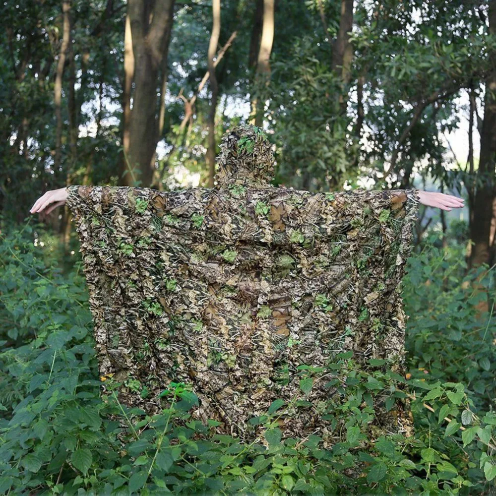 3D Camouflage Suits Sniper Hunting Clothes Ghillie Suit Leaves Poncho Stealth Cloak CS Game Clothing For Hunting Shooting 3D Camouflage Suits Sniper Hunting Clothes Ghillie Suit Leaves Poncho Stealth Cloak CS Game Clothing For Hunting Shooting