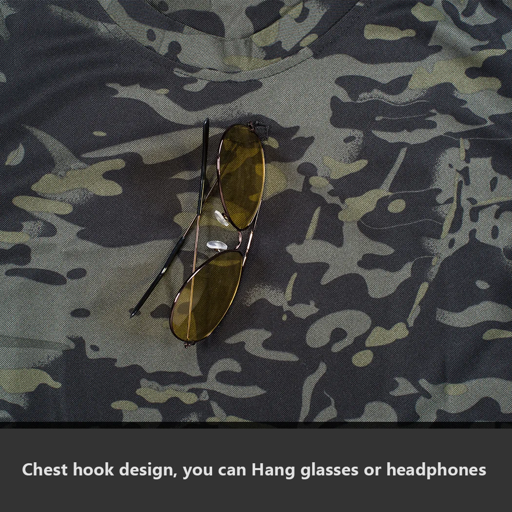 Mege Men Tactical Multicam T-shirt Quick-drying Camo Short Sleeve T Shirt Hunting Clothes