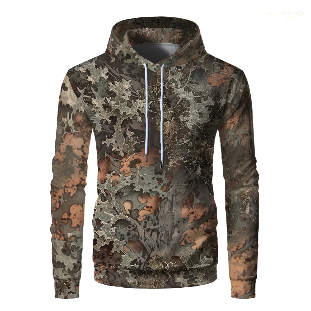 Hunting Camouflage Hoodie Unisex Breathable Camping Oversized Jungle Camo Sweatshirts Casual Hunter Outdoor Sports Mens Clothes
