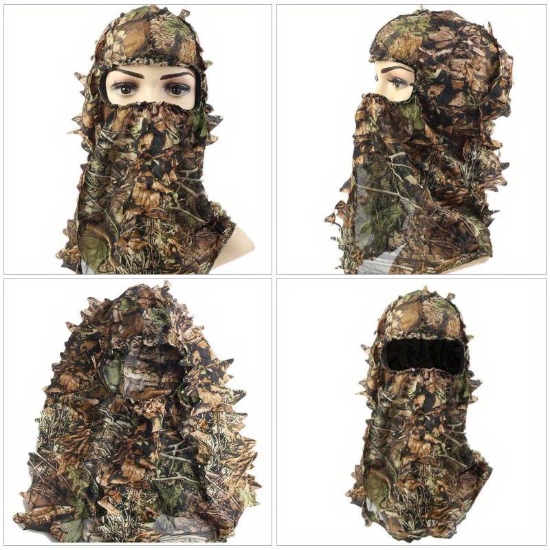 1pc Suit Camouflage Leafy Hat 3D Full Face Mask Headwear Turkey Camo Hunter Hunting Accessories 1pc Suit Camouflage Leafy Hat 3D Full Face Mask Headwear Turkey Camo Hunter Hunting Accessories