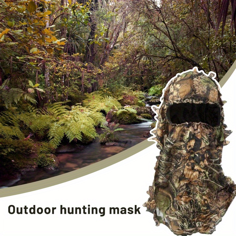 1pc Suit Camouflage Leafy Hat 3D Full Face Mask Headwear Turkey Camo Hunter Hunting Accessories 1pc Suit Camouflage Leafy Hat 3D Full Face Mask Headwear Turkey Camo Hunter Hunting Accessories