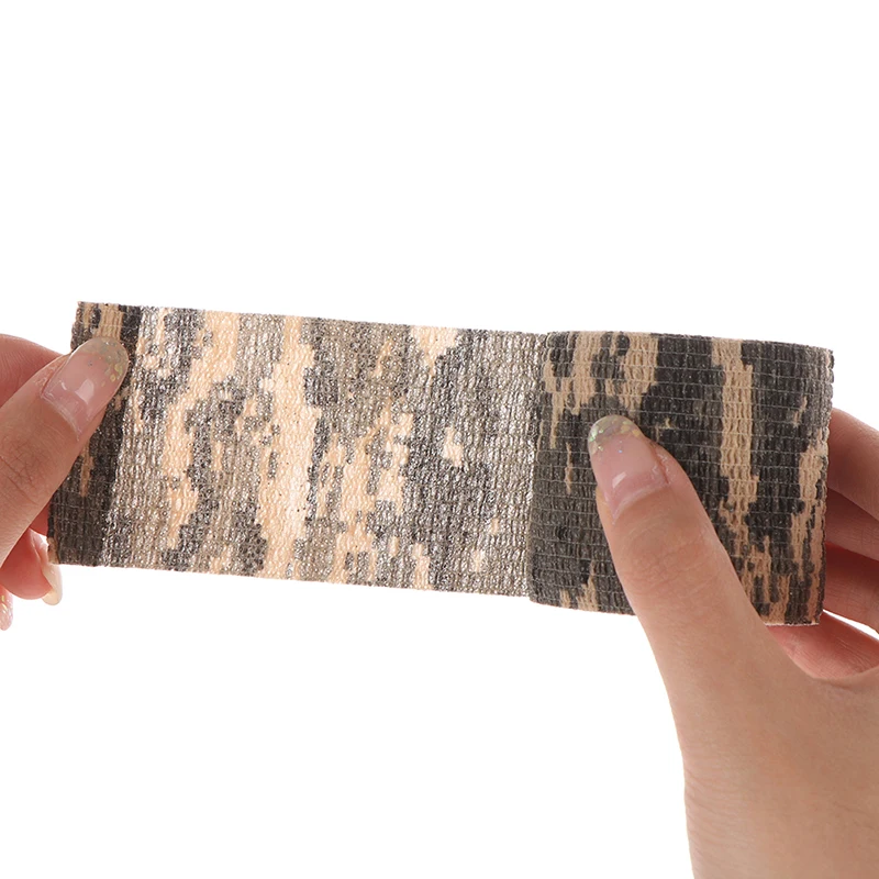 Elastic Wrap Tape Army Adhesive Outdoor Hunting Camouflage Stealth Tape Waterproof Wrap Durable Self Adhesive Elastic Bandage